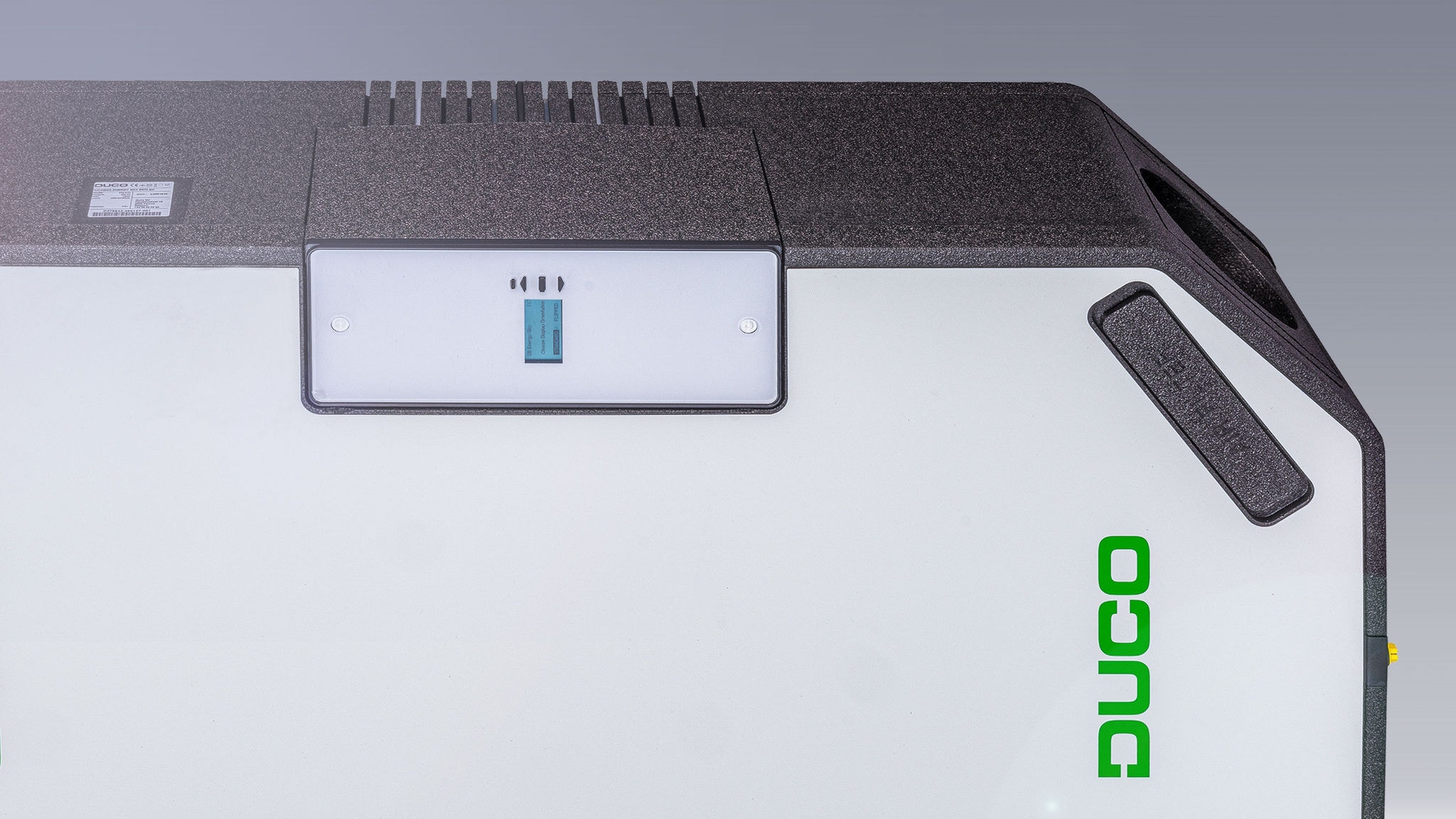 Detailed packshot of DucoBox Energy Sky - Compact & Smart Ventilation Solution with CO2 & Humidity Control, Energy Savings up to 40%, Flexible Installation