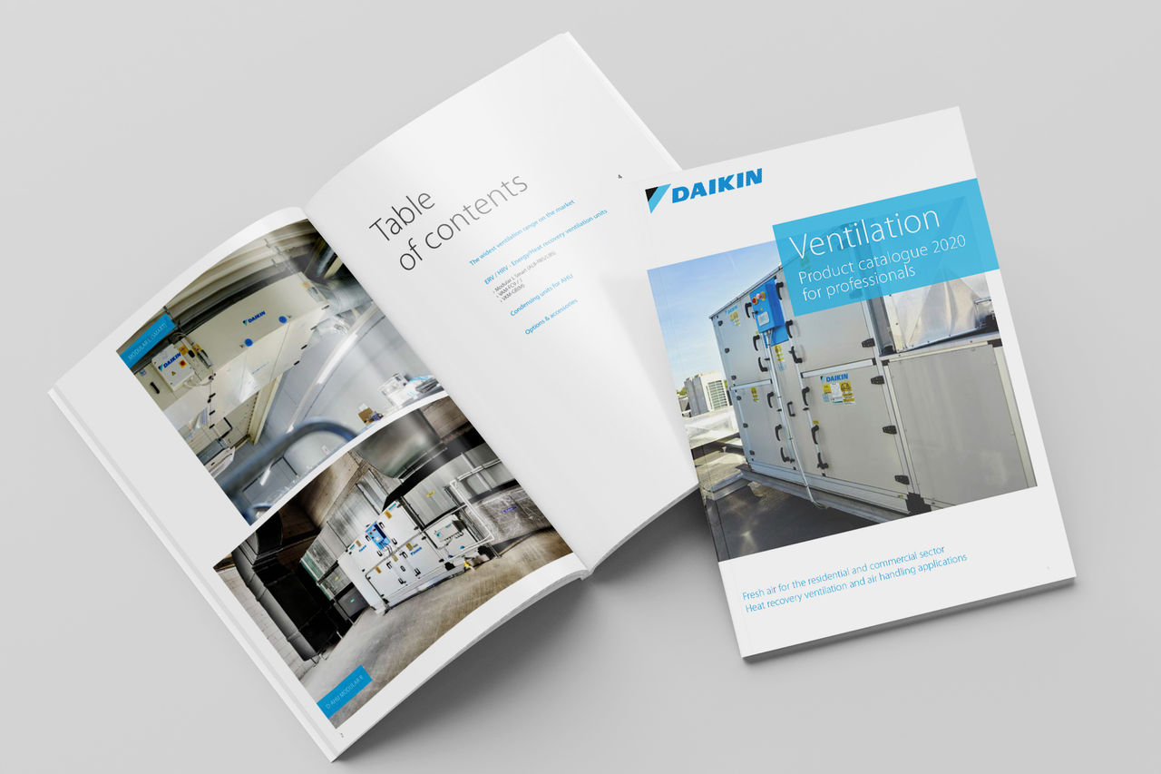 DAIKIN Produktkataloge, offen und geschlossen